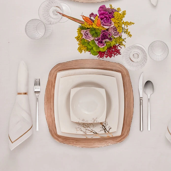 Karaca Home Strip 12 Piece Napkin Ring Gold 300.21.02.0601 - Napkin Rings - ebarza Furniture UAE | Shop Modern Furniture in Abu Dhabi & Dubai - مفروشات ايبازرا في الامارات | تسوق اثاث عصري وديكورات مميزة في دبي وابوظبي