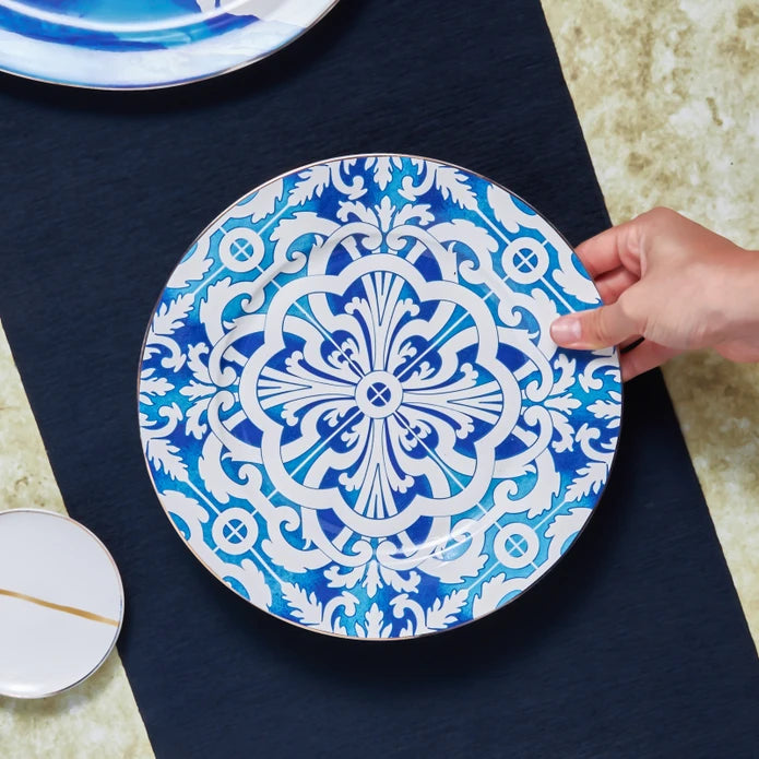 Karaca Istanbul Series Flower Service Plate 27 Cm 153.03.06.5002 - Plates - ebarza Furniture UAE | Shop Modern Furniture in Abu Dhabi & Dubai - مفروشات ايبازرا في الامارات | تسوق اثاث عصري وديكورات مميزة في دبي وابوظبي