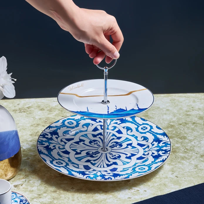 Karaca Istanbul Series Layered Cookie Holder 153.03.06.5013 - Cookie Holders - ebarza Furniture UAE | Shop Modern Furniture in Abu Dhabi & Dubai - مفروشات ايبازرا في الامارات | تسوق اثاث عصري وديكورات مميزة في دبي وابوظبي