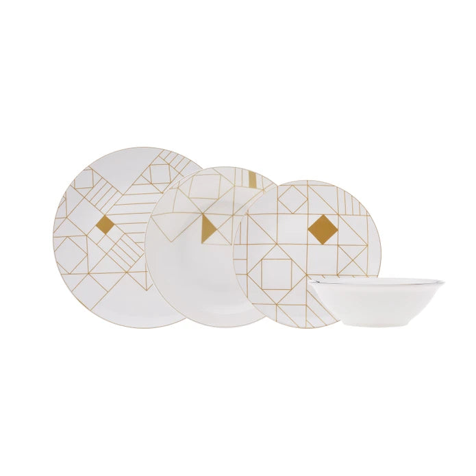 Karaca Jupiter 24 Pieces 6 Person Porcelain Dinnerware 153.03.06.5956 - Dinnerware Sets - ebarza Furniture UAE | Shop Modern Furniture in Abu Dhabi & Dubai - مفروشات ايبازرا في الامارات | تسوق اثاث عصري وديكورات مميزة في دبي وابوظبي