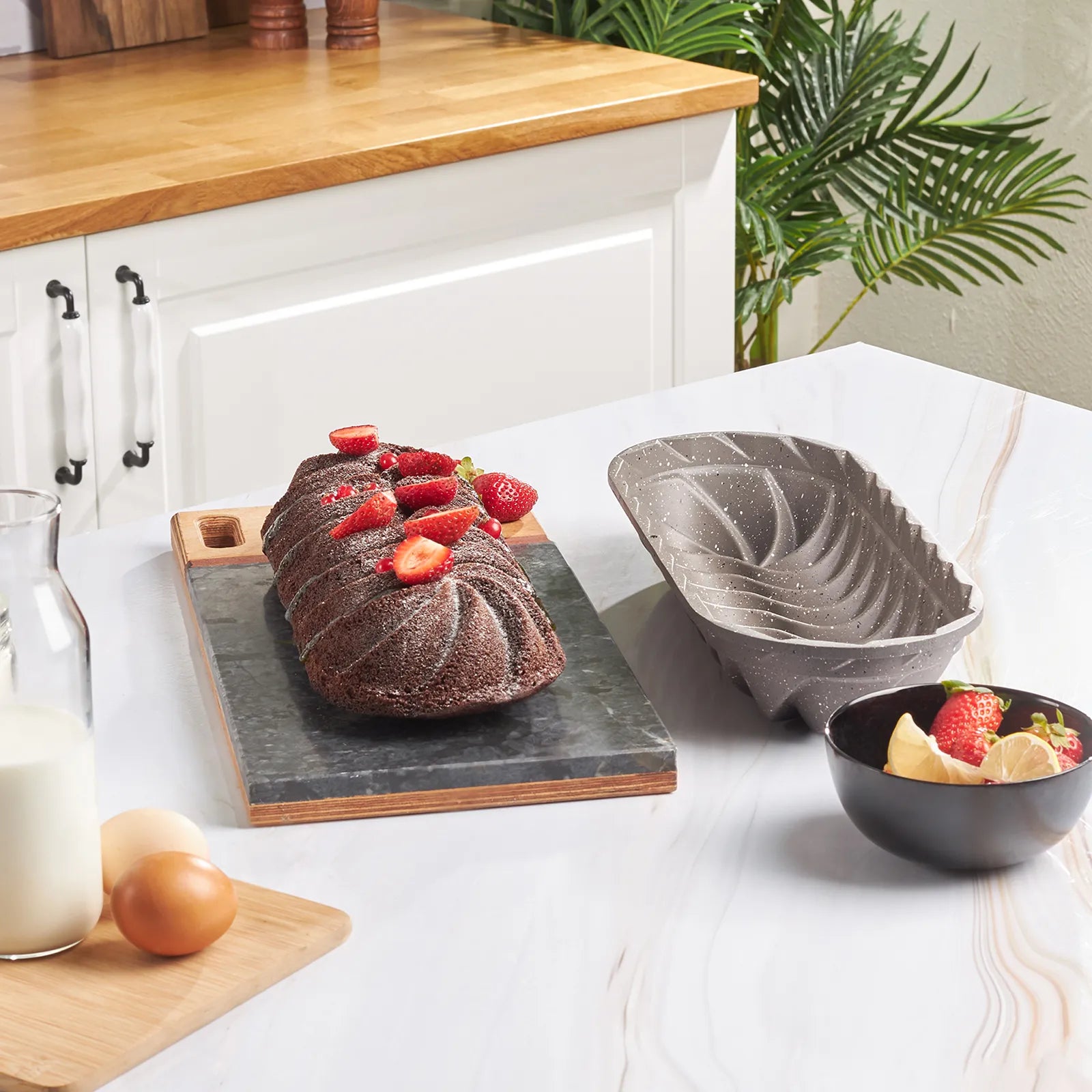 Karaca Linon Baton Gray Casting Cake Mold 153.03.06.4525 - Kitchen Appliances - ebarza Furniture UAE | Shop Modern Furniture in Abu Dhabi & Dubai - مفروشات ايبازرا في الامارات | تسوق اثاث عصري وديكورات مميزة في دبي وابوظبي