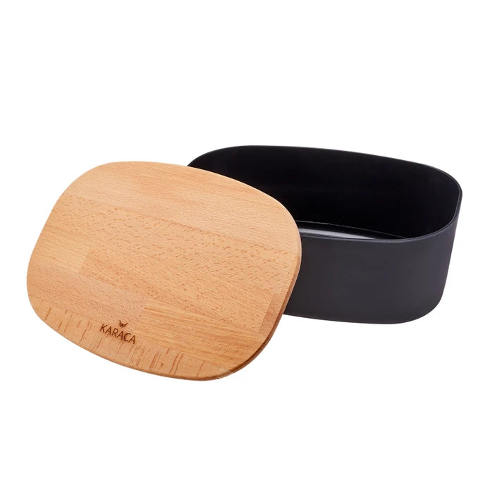 Karaca Nef Melamine Black Bread Box 153.03.08.2749 - Bread Boxes - ebarza Furniture UAE | Shop Modern Furniture in Abu Dhabi & Dubai - مفروشات ايبازرا في الامارات | تسوق اثاث عصري وديكورات مميزة في دبي وابوظبي