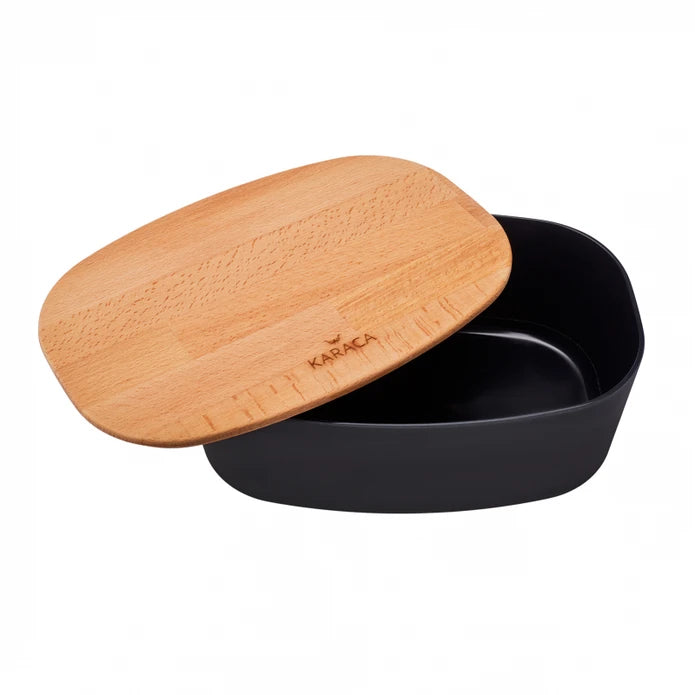 Karaca Nef Melamine Black Bread Box 153.03.08.2749 - Bread Boxes - ebarza Furniture UAE | Shop Modern Furniture in Abu Dhabi & Dubai - مفروشات ايبازرا في الامارات | تسوق اثاث عصري وديكورات مميزة في دبي وابوظبي
