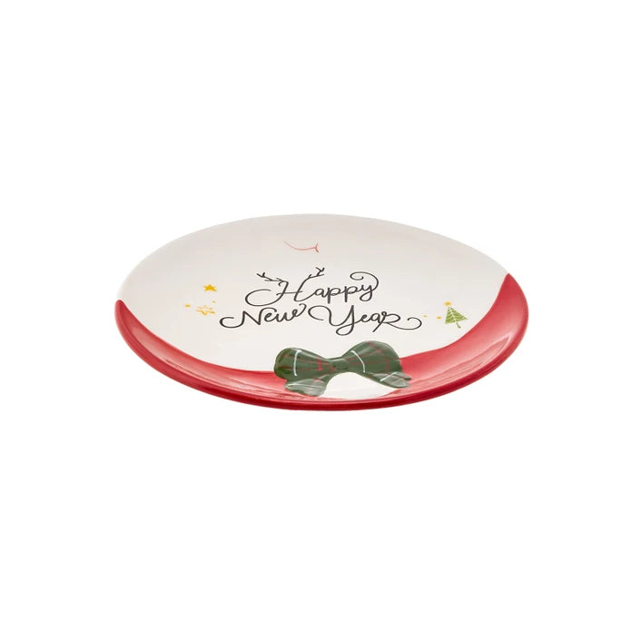 Karaca New Year Serving Plate 20 cm 153.03.06.8223 - Plates - ebarza Furniture UAE | Shop Modern Furniture in Abu Dhabi & Dubai - مفروشات ايبازرا في الامارات | تسوق اثاث عصري وديكورات مميزة في دبي وابوظبي