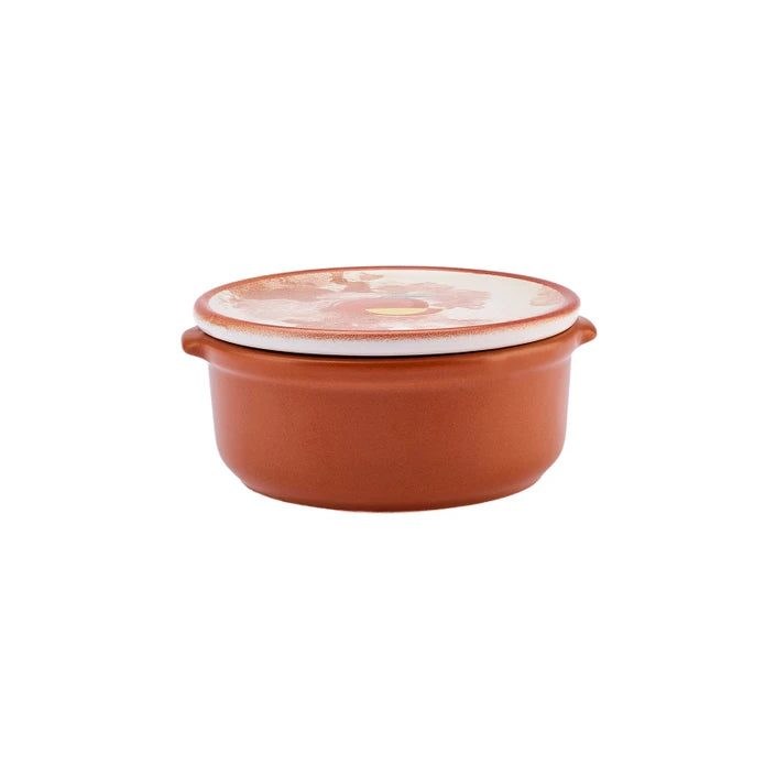 Karaca Orange Covered Breakfast Bowl 153.03.06.9944 - Bowls - ebarza Furniture UAE | Shop Modern Furniture in Abu Dhabi & Dubai - مفروشات ايبازرا في الامارات | تسوق اثاث عصري وديكورات مميزة في دبي وابوظبي