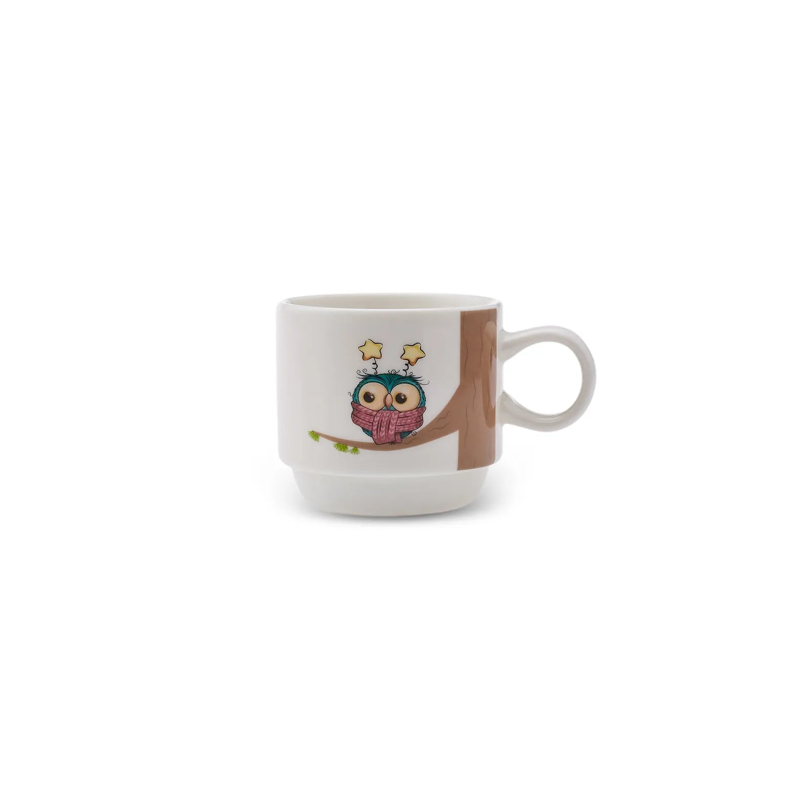 Karaca Owl 4 Pcs Mug With Stand 160 Ml 153.03.06.5922 - Mugs - ebarza Furniture UAE | Shop Modern Furniture in Abu Dhabi & Dubai - مفروشات ايبازرا في الامارات | تسوق اثاث عصري وديكورات مميزة في دبي وابوظبي