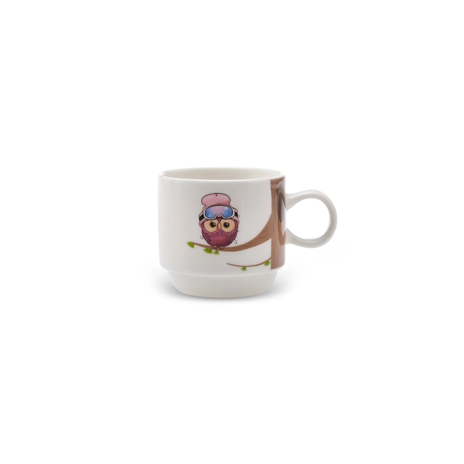 Karaca Owl 4 Pcs Mug With Stand 160 Ml 153.03.06.5922 - Mugs - ebarza Furniture UAE | Shop Modern Furniture in Abu Dhabi & Dubai - مفروشات ايبازرا في الامارات | تسوق اثاث عصري وديكورات مميزة في دبي وابوظبي