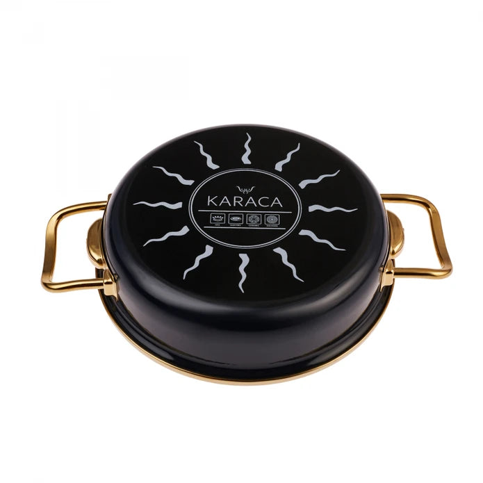 Karaca Retro Enamel 2-Blue Cooking Pot Set 153.03.08.0541 - Cookware Sets - ebarza Furniture UAE | Shop Modern Furniture in Abu Dhabi & Dubai - مفروشات ايبازرا في الامارات | تسوق اثاث عصري وديكورات مميزة في دبي وابوظبي