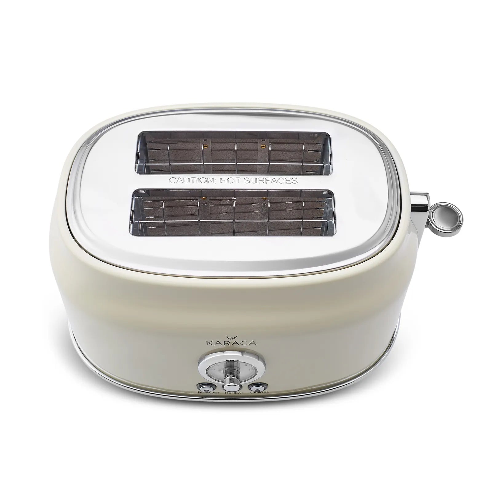 Karaca Retro Toaster Cream 153.03.06.5141 - Kitchen Appliances - ebarza Furniture UAE | Shop Modern Furniture in Abu Dhabi & Dubai - مفروشات ايبازرا في الامارات | تسوق اثاث عصري وديكورات مميزة في دبي وابوظبي