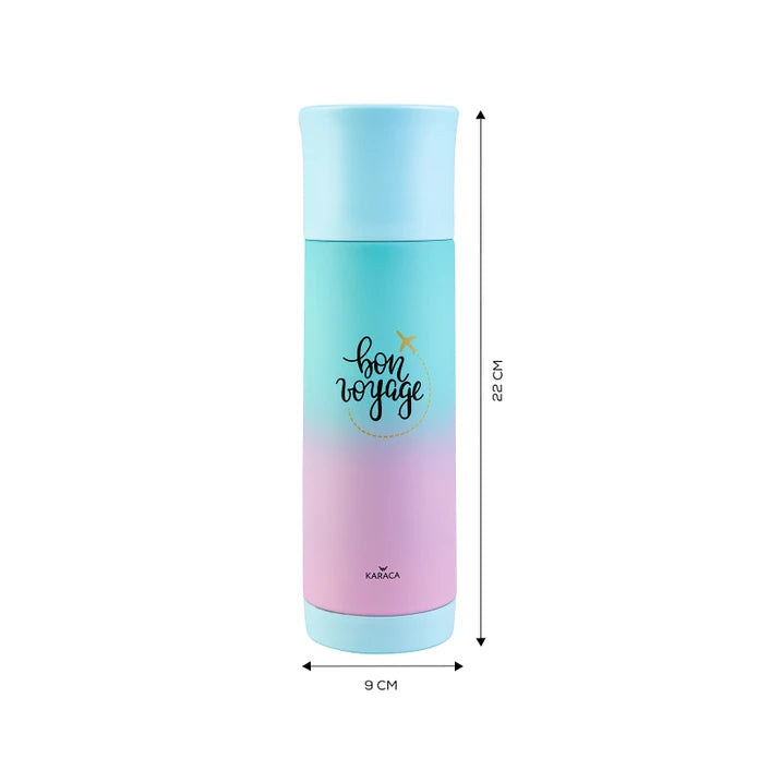 Karaca Travel Sky Blue & Pink 400 Ml Thermos 153.03.07.9669 - Drinkware - ebarza Furniture UAE | Shop Modern Furniture in Abu Dhabi & Dubai - مفروشات ايبازرا في الامارات | تسوق اثاث عصري وديكورات مميزة في دبي وابوظبي