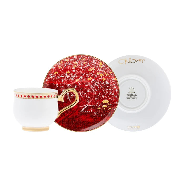 Karaca Unicef Devrim Erbil & Sezen Aksu Set Of 2 Coffee Cups 90 Ml 153.03.06.4457 - Coffee Sets - ebarza Furniture UAE | Shop Modern Furniture in Abu Dhabi & Dubai - مفروشات ايبازرا في الامارات | تسوق اثاث عصري وديكورات مميزة في دبي وابوظبي