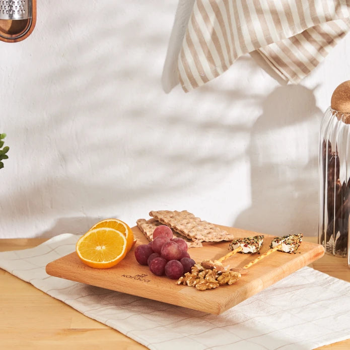 Karaca Urban wood Rotating Serving Board Square 153.03.09.0124 - Trays - ebarza Furniture UAE | Shop Modern Furniture in Abu Dhabi & Dubai - مفروشات ايبازرا في الامارات | تسوق اثاث عصري وديكورات مميزة في دبي وابوظبي