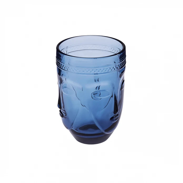 Karaca Visage Soft Drink Glass Blue 340 ml 153.03.08.2415 - Drinkware - ebarza Furniture UAE | Shop Modern Furniture in Abu Dhabi & Dubai - مفروشات ايبازرا في الامارات | تسوق اثاث عصري وديكورات مميزة في دبي وابوظبي