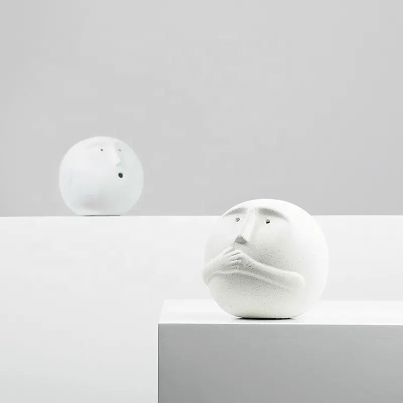 See No Evil Ceramic Sculpture Fa-D22013B - Home Decor Figurines - ebarza Furniture UAE | Shop Modern Furniture in Abu Dhabi & Dubai - مفروشات ايبازرا في الامارات | تسوق اثاث عصري وديكورات مميزة في دبي وابوظبي