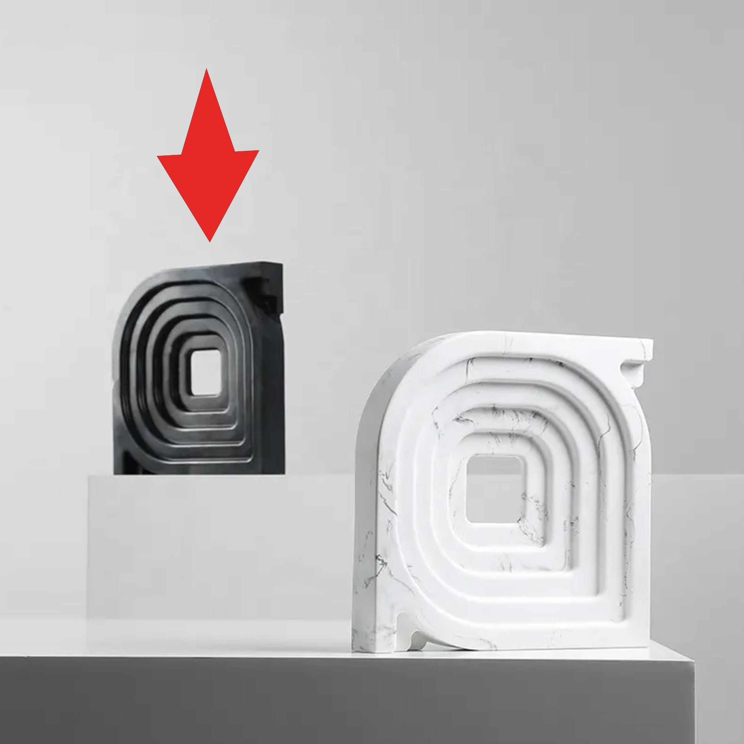 Square And Round Corner Ornaments Black Fc-Sz21105A - Home Decor Figurines - ebarza Furniture UAE | Shop Modern Furniture in Abu Dhabi & Dubai - مفروشات ايبازرا في الامارات | تسوق اثاث عصري وديكورات مميزة في دبي وابوظبي