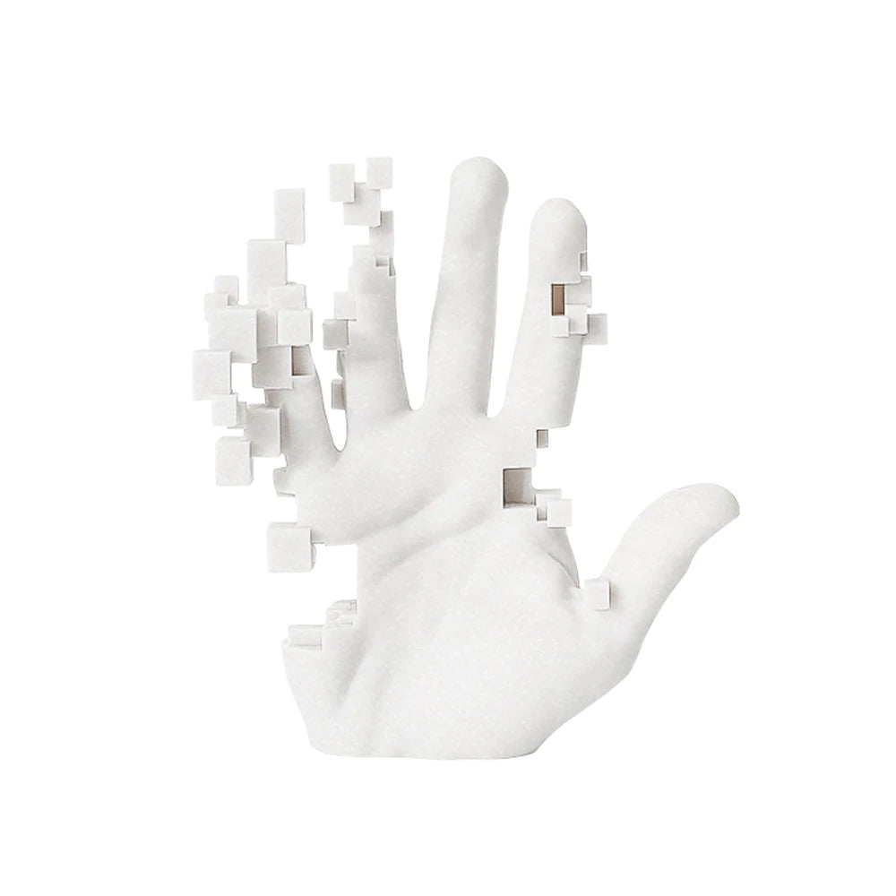 White Resin Hand Sculpture - Large Fc-Sz21117A - Home Decor Figurines - ebarza Furniture UAE | Shop Modern Furniture in Abu Dhabi & Dubai - مفروشات ايبازرا في الامارات | تسوق اثاث عصري وديكورات مميزة في دبي وابوظبي