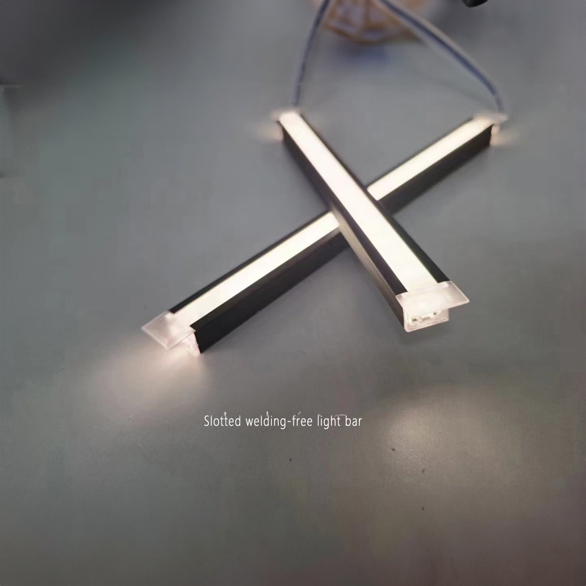 Gray aluminum wall panel profile with integrated LED, 0.4mm thick, 1.1cm height, from BEACON CH4-AL107 series.