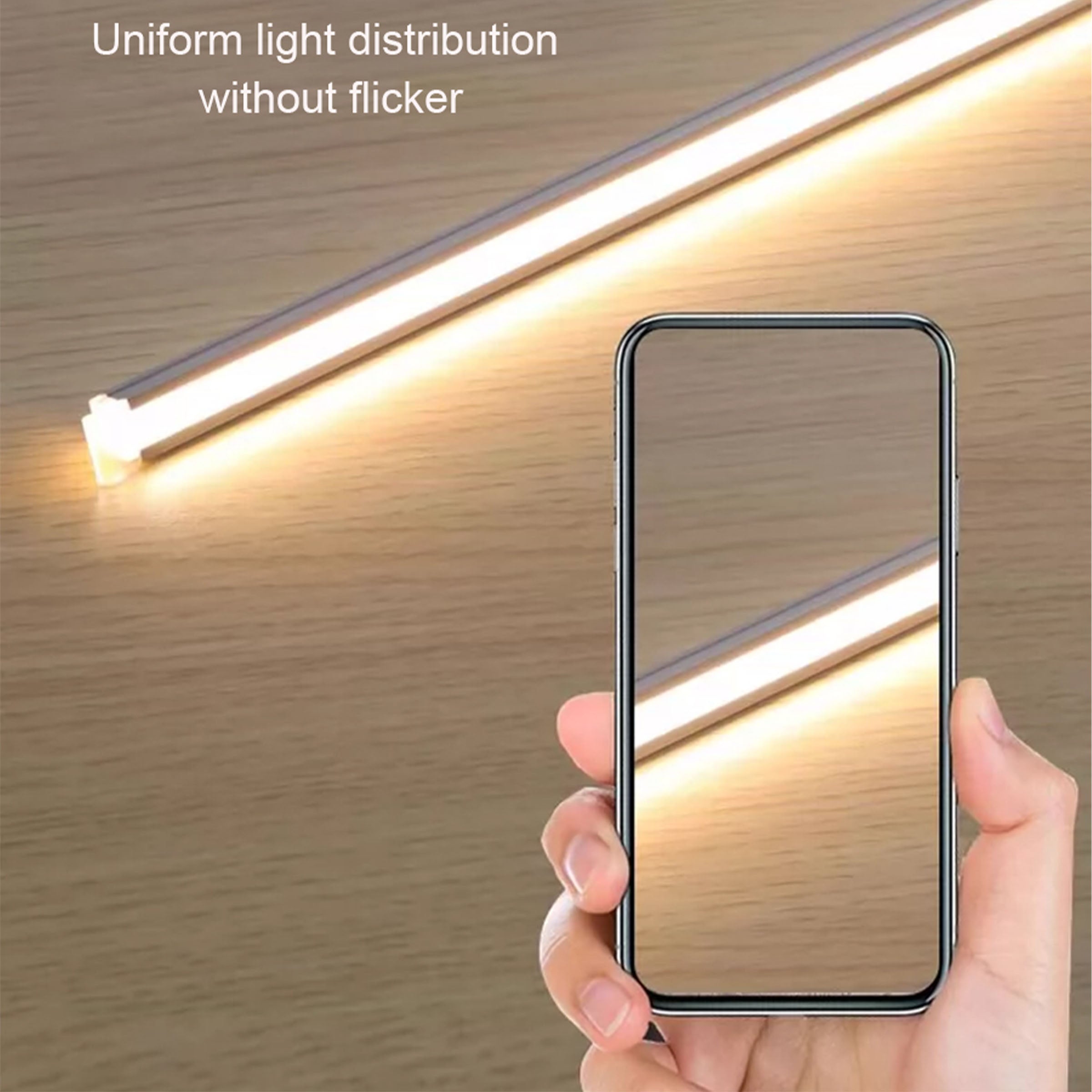 Gray 0.4mm aluminum profile with built-in LED lighting, 1.1cm thick wall panel profile by BEACON, model CH4-AL107.