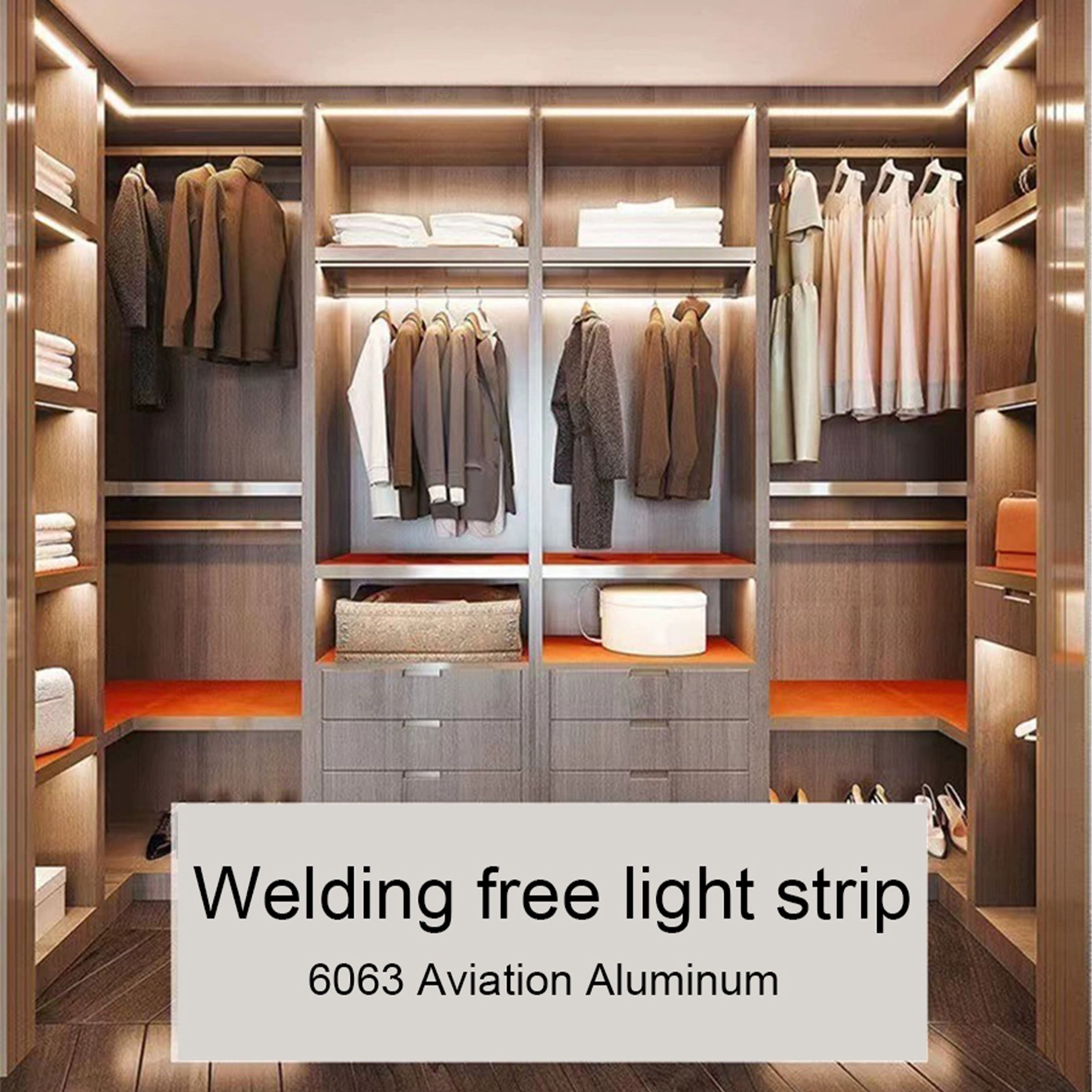 Gray BEACON aluminum wall panel profile with 0.4mm thickness, LED-compatible, 1.1cm width, model CH4-AL107 for wall installations.