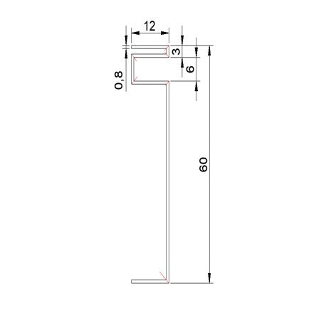 0.8mm Thickness (6cm) Skirting Profile - Gold - PR0048 -  wall-panels-profiles - ebarza Furniture UAE | Shop Modern Furniture in Abu Dhabi & Dubai - مفروشات ايبازرا في الامارات | تسوق اثاث عصري وديكورات مميزة في دبي وابوظبي