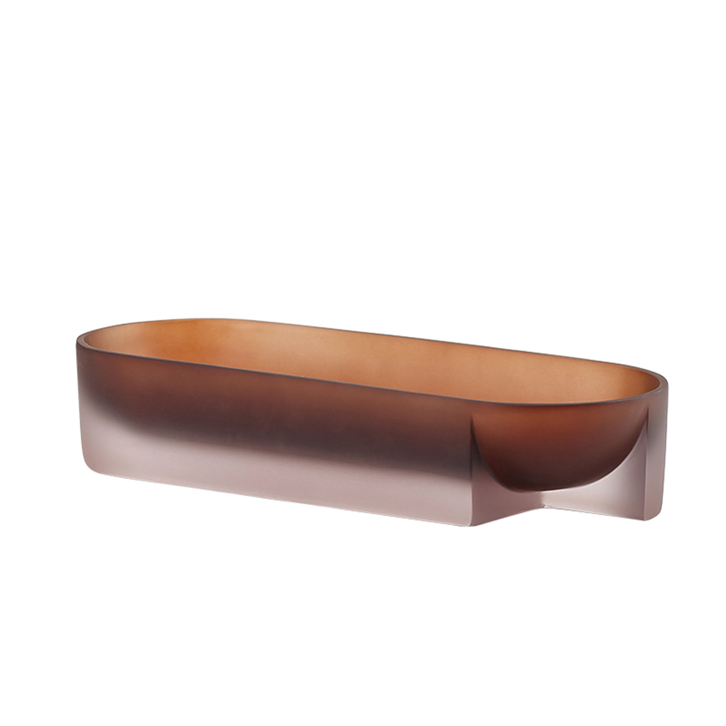 Transparent resin plate-Brown FC-SZ22045B -  Bowls | طبق راتينج شفاف-بني - ebarza Furniture UAE | Shop Modern Furniture in Abu Dhabi & Dubai - مفروشات ايبازرا في الامارات | تسوق اثاث عصري وديكورات مميزة في دبي وابوظبي