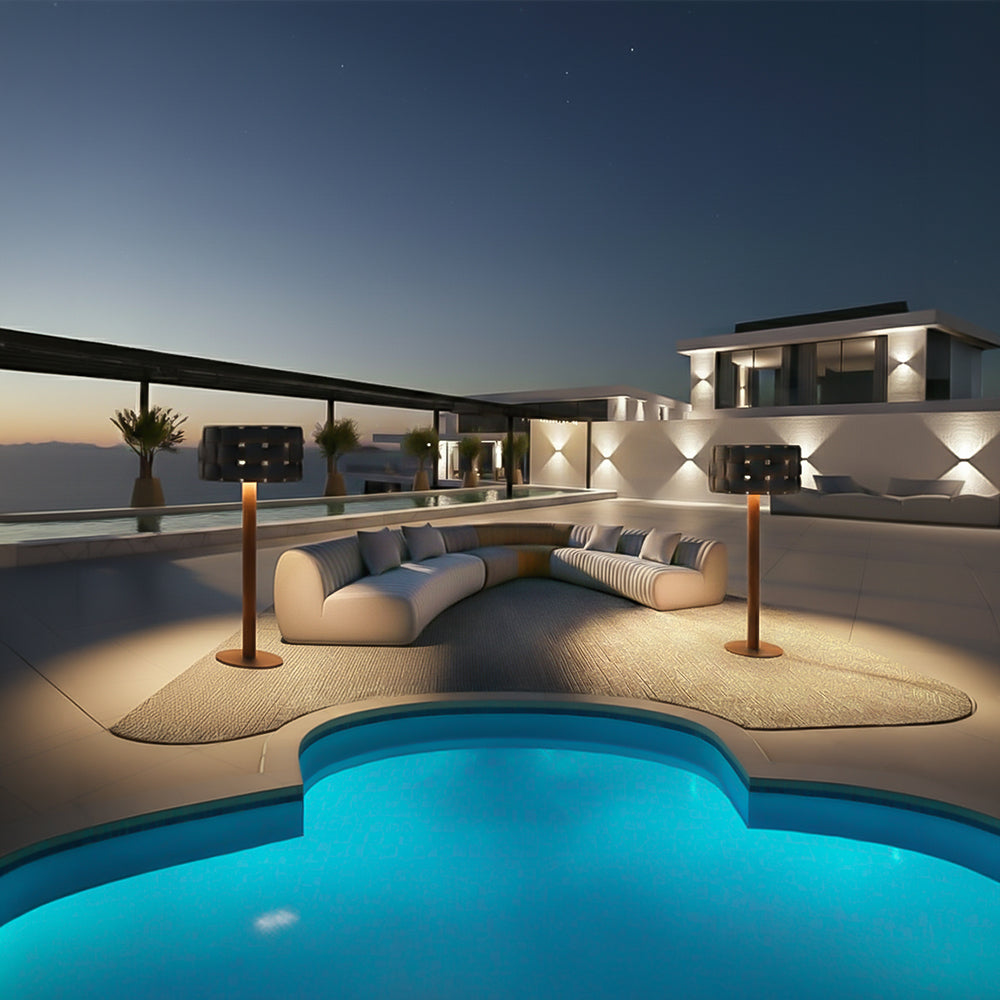 BEACON Dai outdoor floor lamp solar-powered smart outdoor lighting with modern design, ideal for garden or patio illumination.