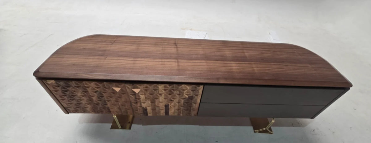 Display image of Zen003-Veneer Top Zen Sideboard by HOMAGE KOLTUK, showcasing sleek design and wood veneer surface.
