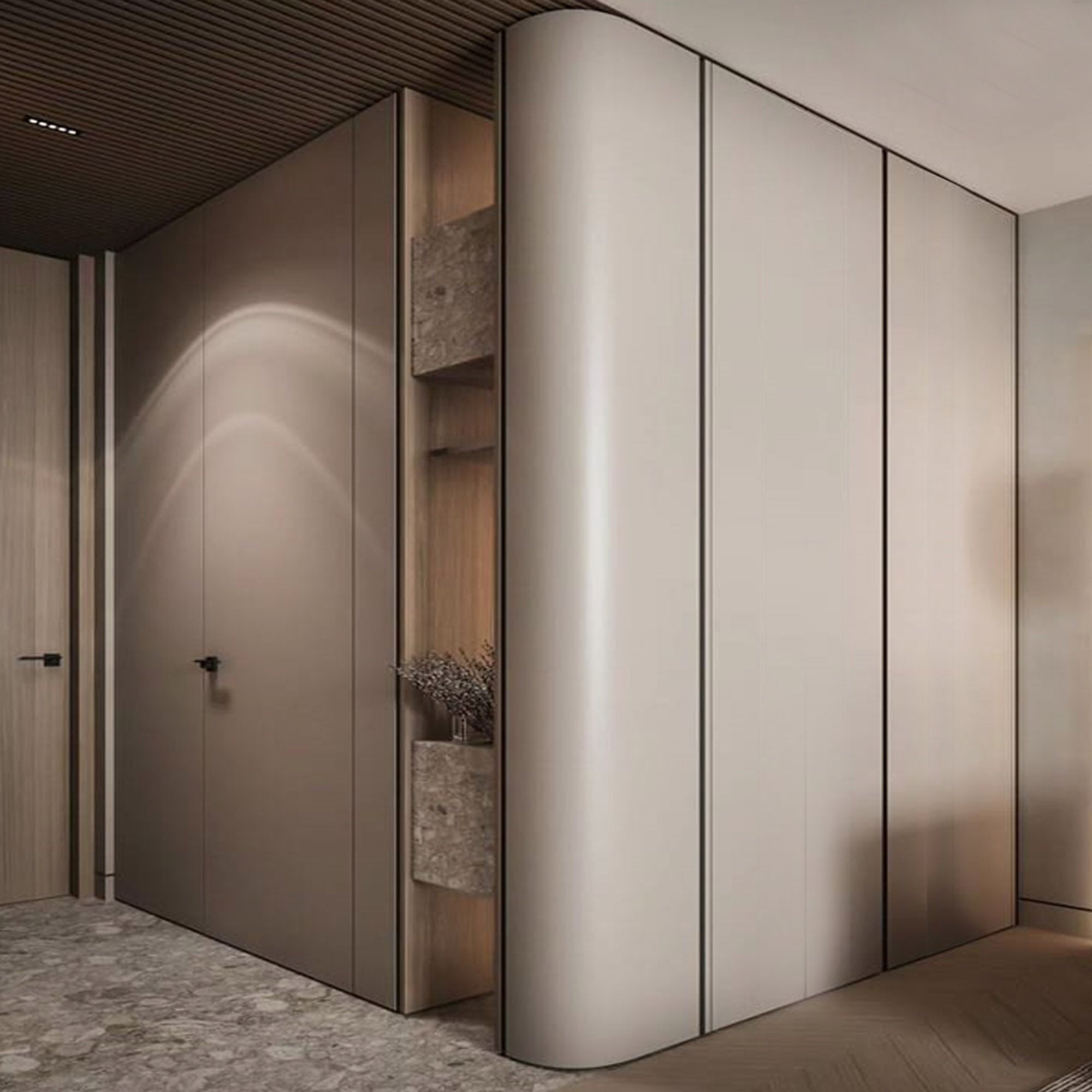 1.0mm(D) * 50mm(W) Edge Band COLOUR: H077Y Milk Tea Y -  Wall Panels - ebarza Furniture UAE | Shop Modern Furniture in Abu Dhabi & Dubai - مفروشات ايبازرا في الامارات | تسوق اثاث عصري وديكورات مميزة في دبي وابوظبي