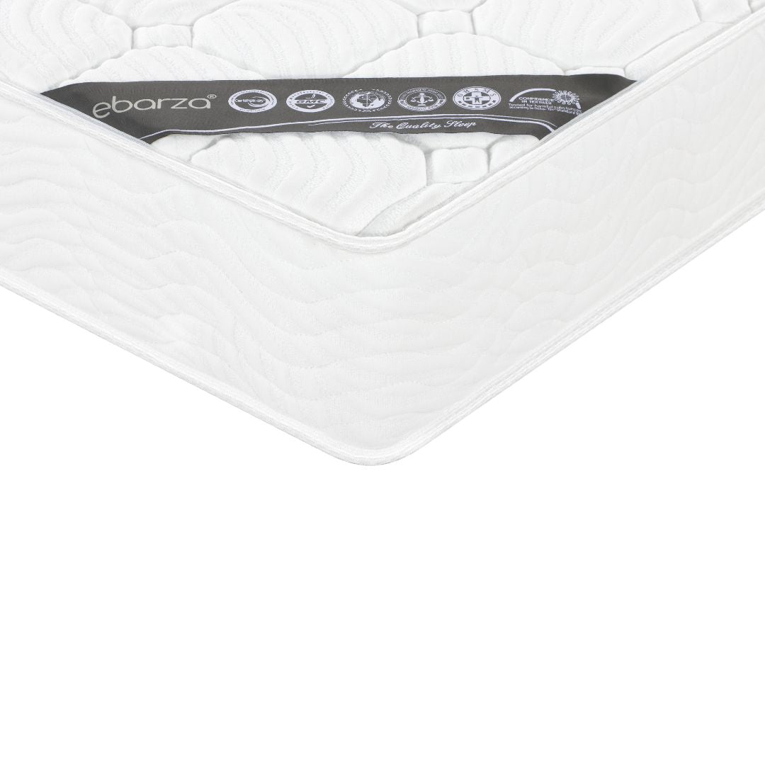 BEACON Cuddle single size mattress 107x203x18 cm with soft fabric cover, designed for comfort and support.