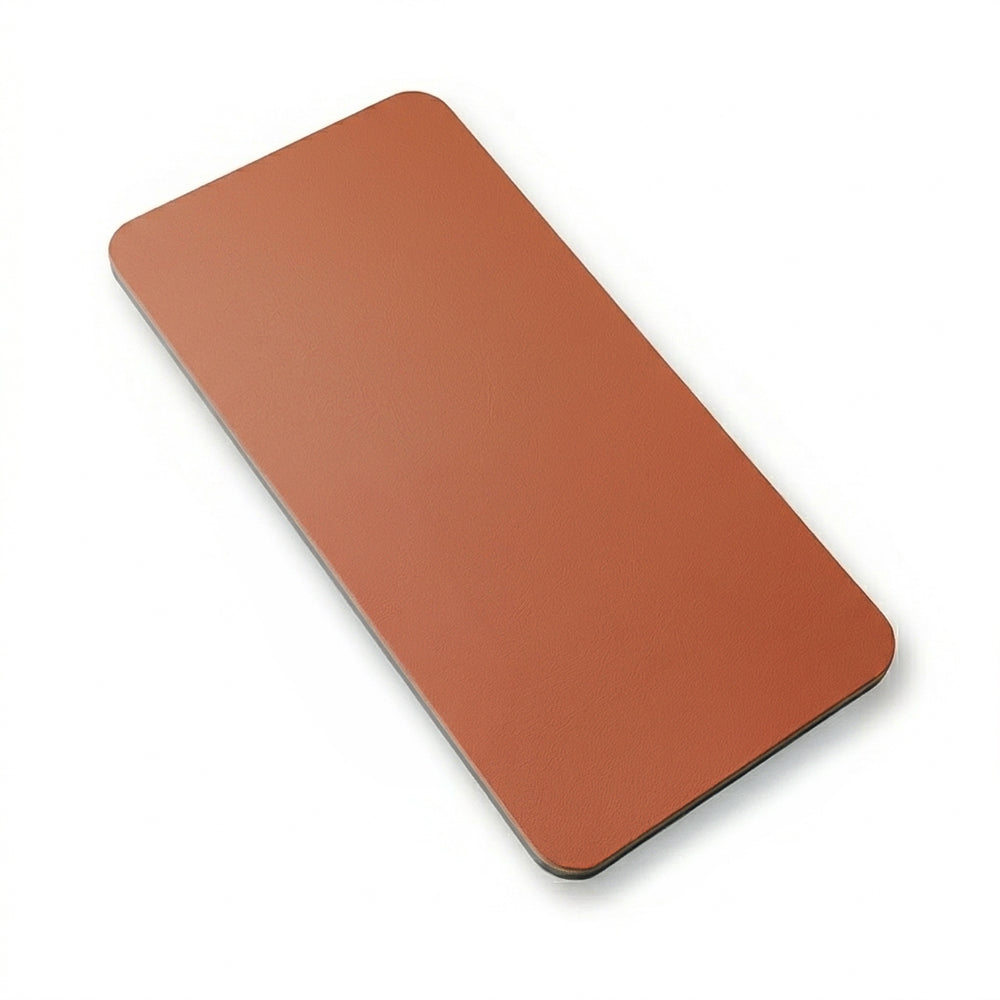 Sunset Orange WPC wall panel with stitching and film folding, 122x320cm, decorative wall panel by BEACON.