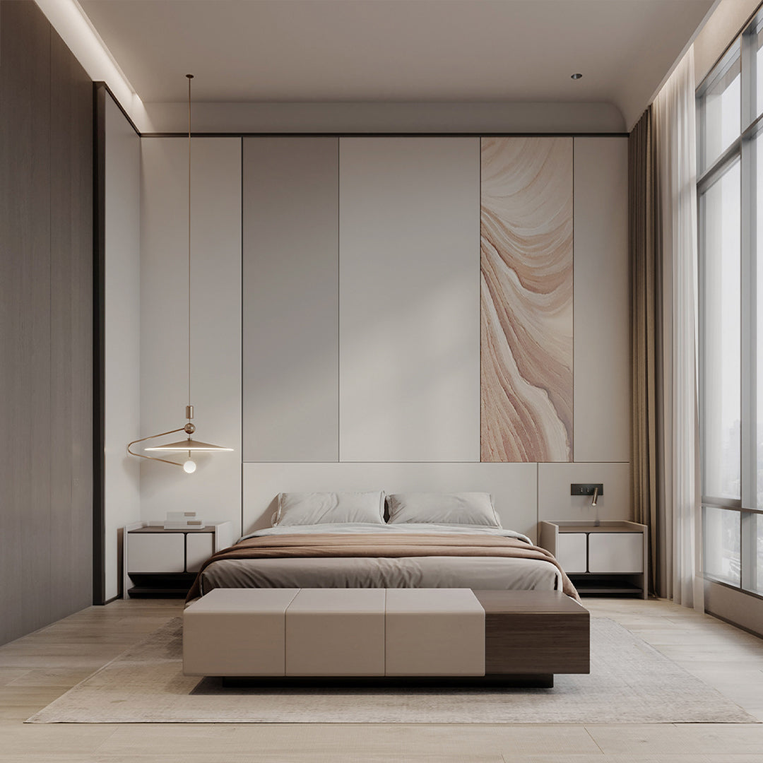 122*300cm WPC DECORATION PANEL BB STITCHING COLOUR :H205YP Milk Coffee BB -  Wall Panels - ebarza Furniture UAE | Shop Modern Furniture in Abu Dhabi & Dubai - مفروشات ايبازرا في الامارات | تسوق اثاث عصري وديكورات مميزة في دبي وابوظبي