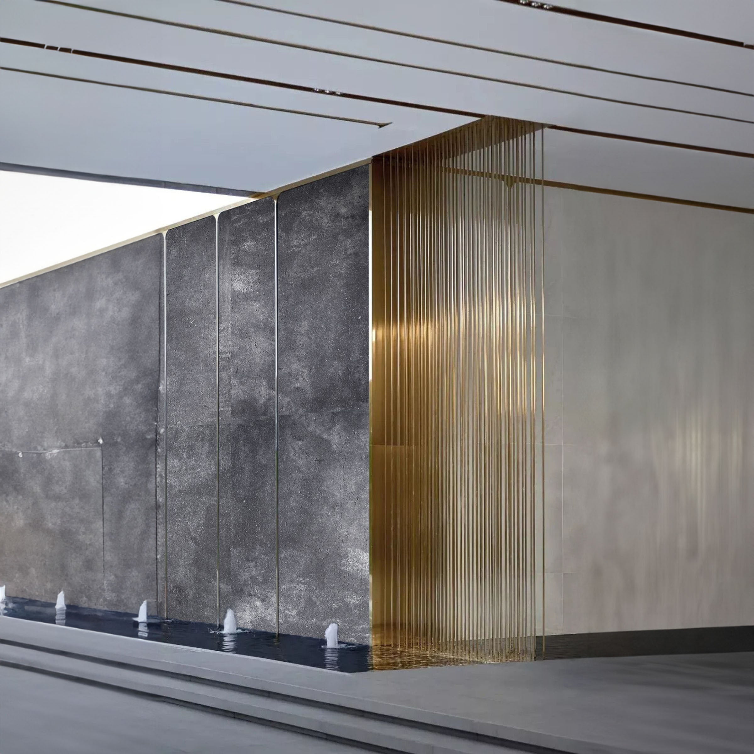 Dark grey Flex Stone Cladding Ando Cement wall panels, 120x60cm, with textured stone-like surface for modern interior or exterior walls.