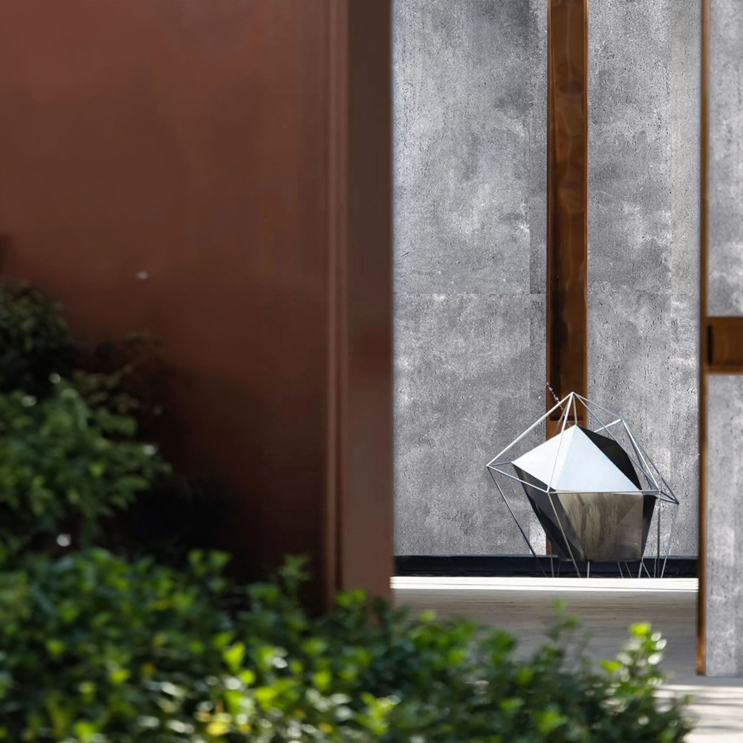 Dark grey Flex Stone Cladding wall panel by BEACON, 120x60cm, cement finish with textured stone appearance for modern interior or exterior walls.