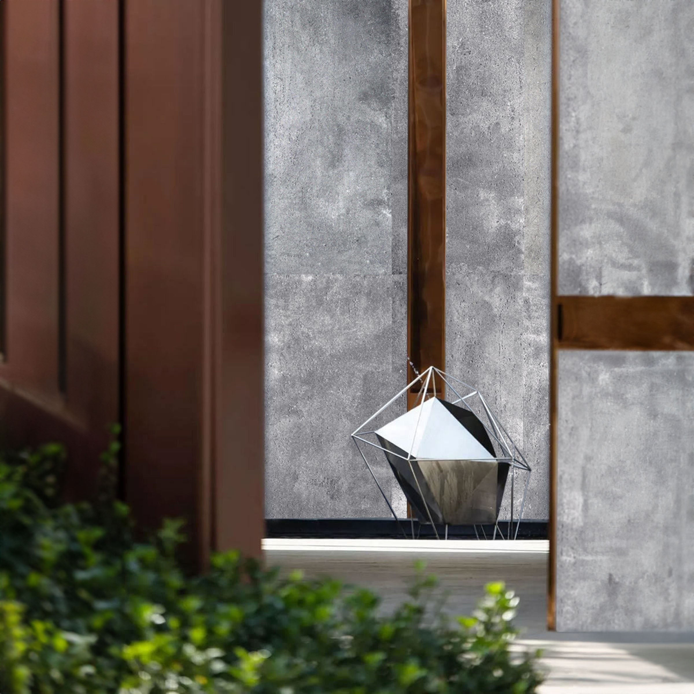 Dark grey Flex Stone Cladding Ando Cement wall panels, 120x60cm, by BEACON, with textured cement finish for modern interior or exterior walls.