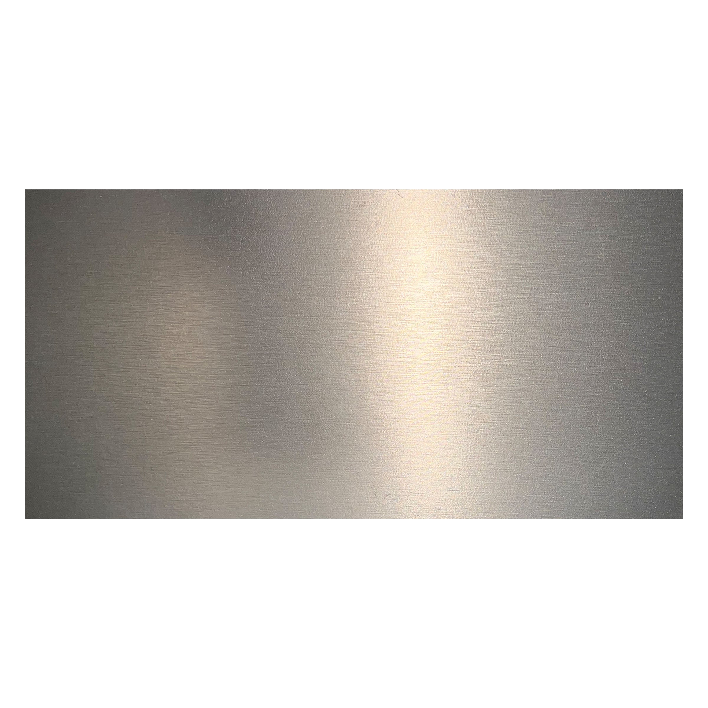 Silver brushed WPC wall panel with BB stitching, 122x300cm, by BEACON, decorative wall panel for modern interior design.