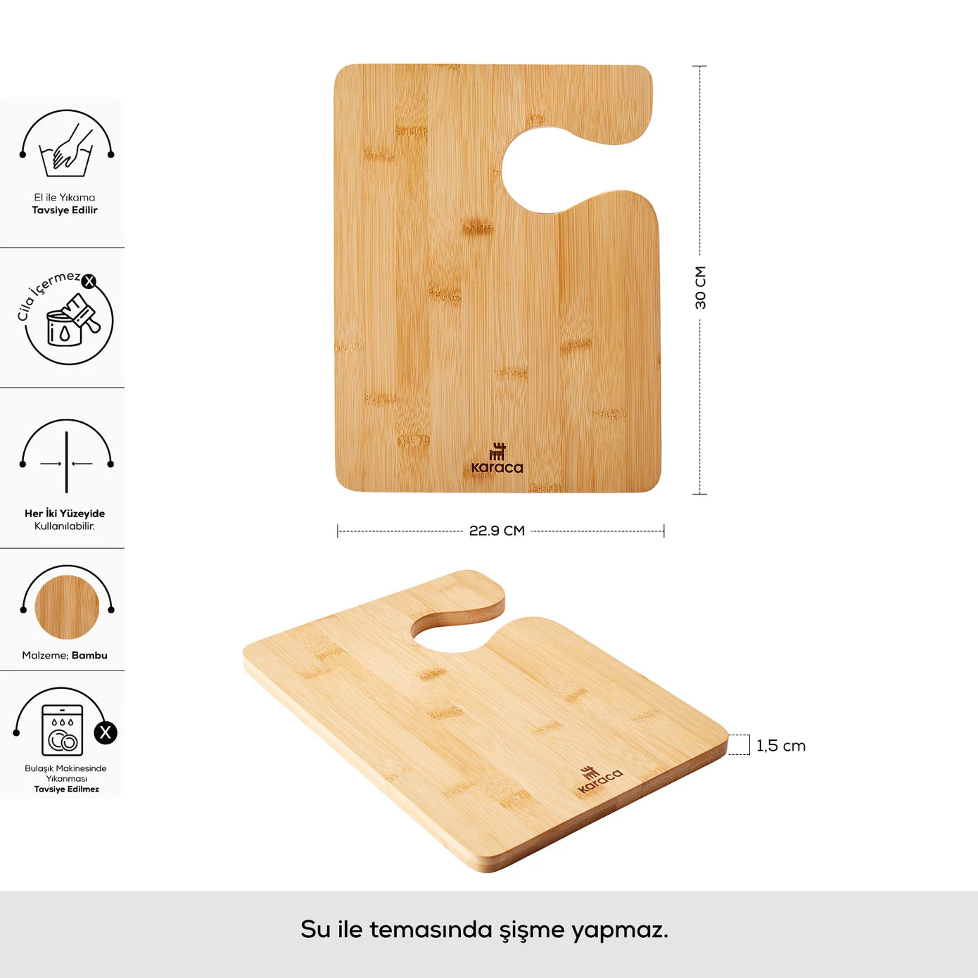 Karaca Puzzle Cave Bamboo Cutting Board 153.03.08.2596 -  Cutting Boards - ebarza Furniture UAE | Shop Modern Furniture in Abu Dhabi & Dubai - مفروشات ايبازرا في الامارات | تسوق اثاث عصري وديكورات مميزة في دبي وابوظبي