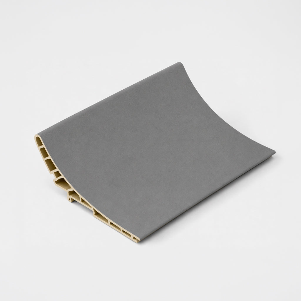 15*350 CM OUT CURVE WPC Wall Panel-OC MODLE: 150YYB  COLOUR : Dark Cement BP-102Y