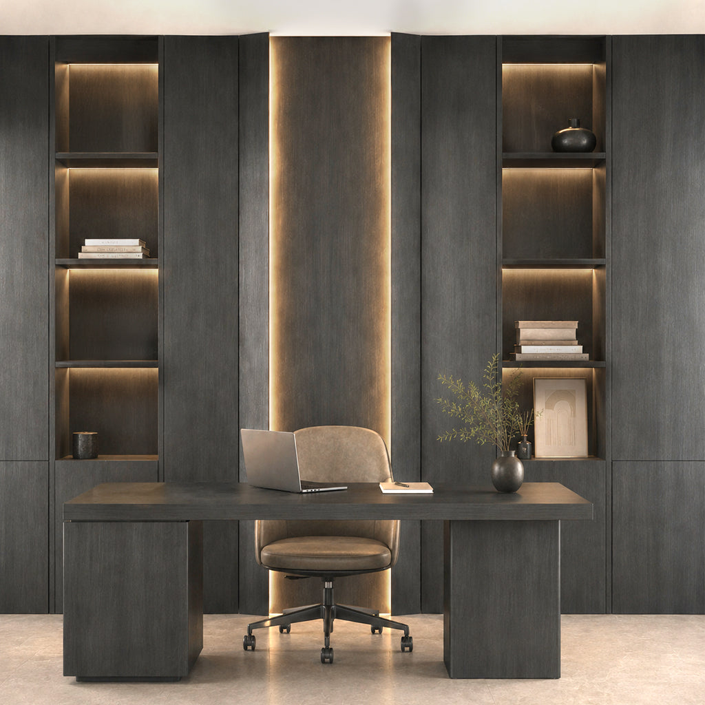 15*350 CM OUT CURVE WPC Wall Panel-OC MODLE: 150YYB  COLOUR : Dark Cement BP-102Y