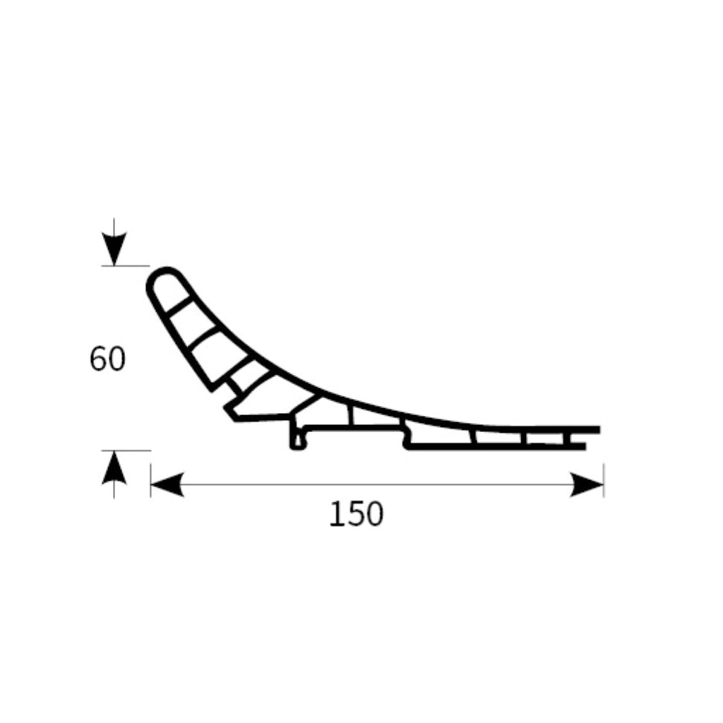 15*350 CM OUT CURVE WPC Wall Panel-OC MODLE: 150YYB  COLOUR : Light Cement BP-103Y