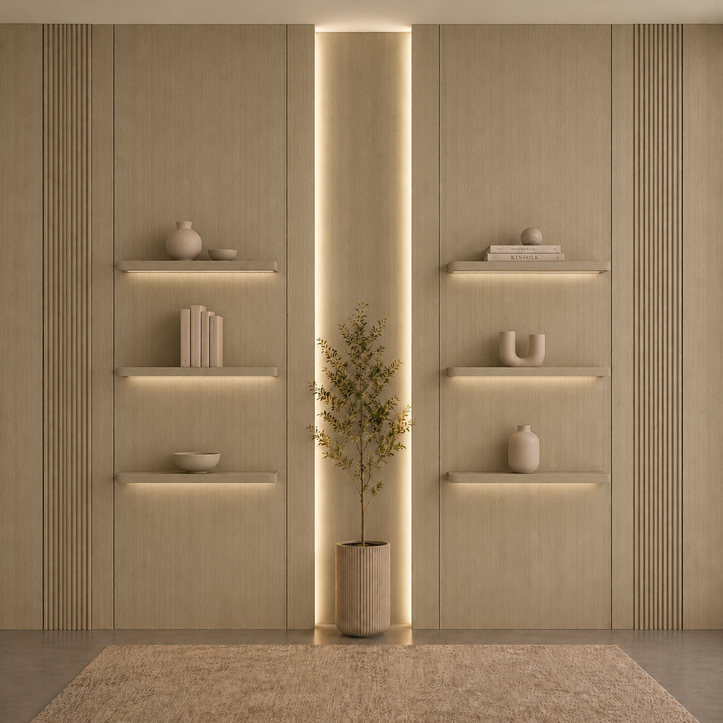 15*350 CM OUT CURVE WPC Wall Panel-OC MODLE: 150YYB  COLOUR : Warm Elm-H263Y