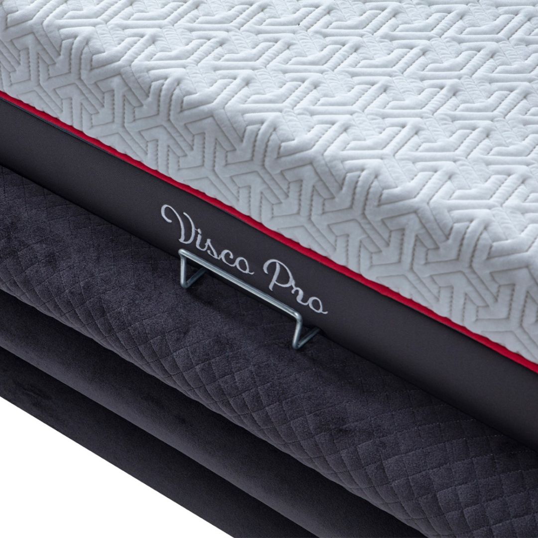 180x200 cm INDIVANI Visco Pro king mattress with memory foam, showcasing plush surface and supportive design.