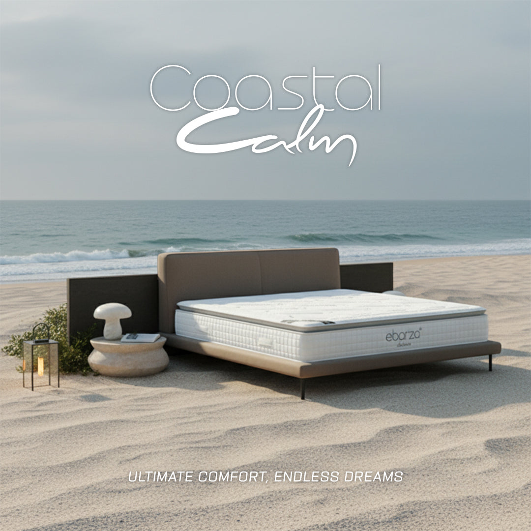 180x200cm BEACON Whisper King Size Pillow-Top Mattress with 32cm thickness, showing plush pillow-top surface and supportive structure.