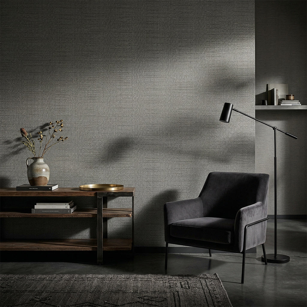 BEACON ARTSDG Wallcovering DZ01-09B wallpaper with intricate geometric pattern in neutral tones, suitable for modern interior decor