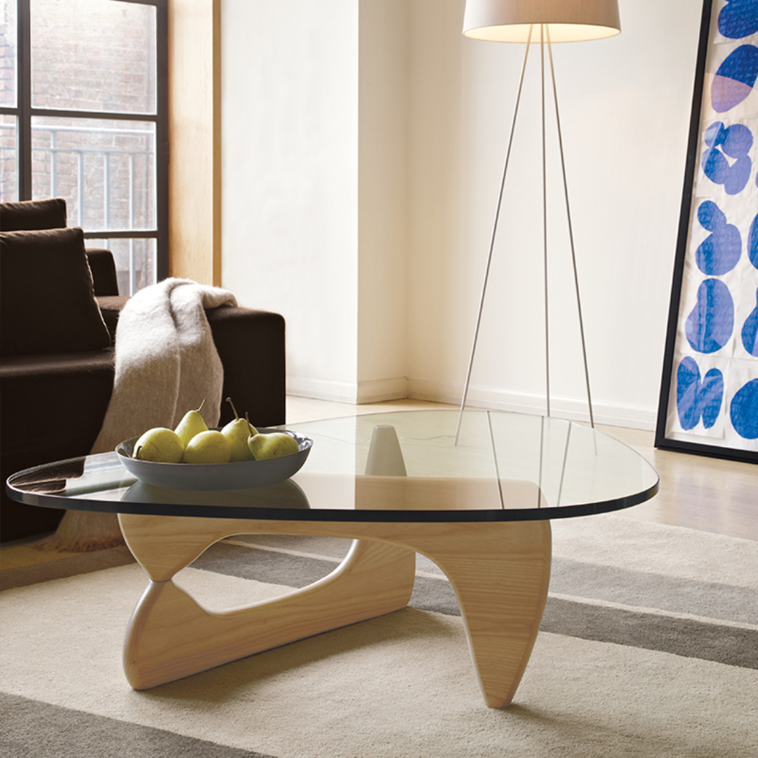Solid Wood Coffee Table With Glass Top Bp8083 N