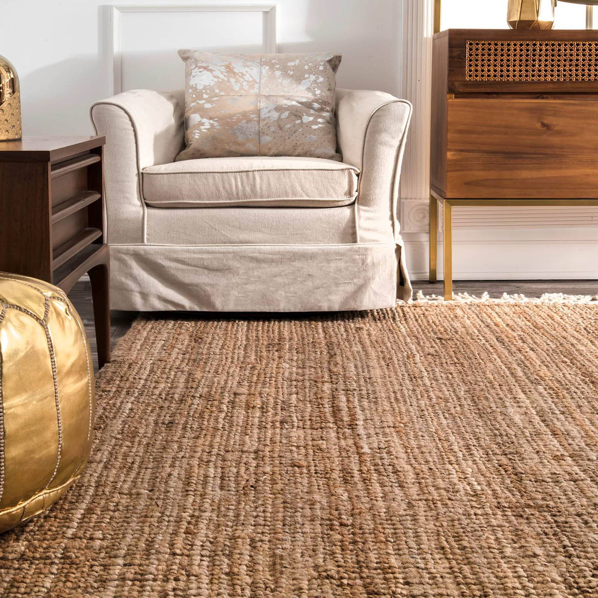 230X160 Cm Braided Handmade Jute Rug Jh-2339-L | ebarza