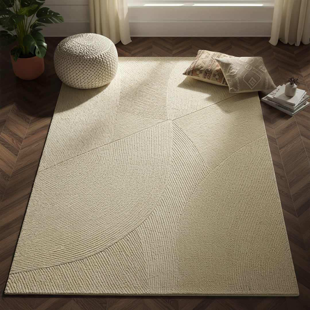 230X160 Cm  WOOL BEIGE  Rug JH-22738 -  Rugs - ebarza Furniture UAE | Shop Modern Furniture in Abu Dhabi & Dubai - مفروشات ايبازرا في الامارات | تسوق اثاث عصري وديكورات مميزة في دبي وابوظبي