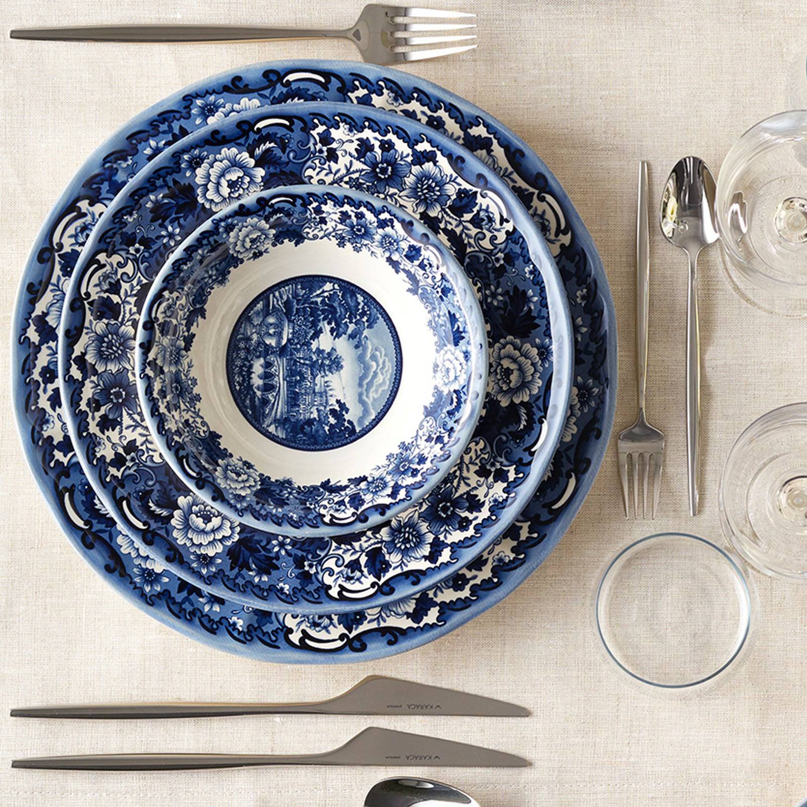 24 Pieces Blue Odyssey 6 Person Dinner Set 153.03.05.0037 -  Dinnerware Sets | طقم عشاء 24 قطعة بلو اوديسي 6 اشخاص - ebarza Furniture UAE | Shop Modern Furniture in Abu Dhabi & Dubai - مفروشات ايبازرا في الامارات | تسوق اثاث عصري وديكورات مميزة في دبي وابوظبي