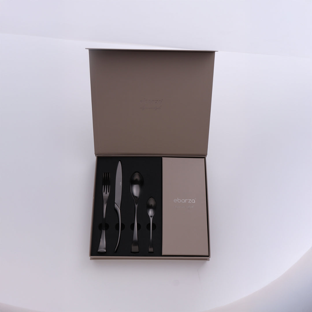 24-piece Noble Cutlery Set by BEACON with stainless steel forks, knives, and spoons for elegant dining.