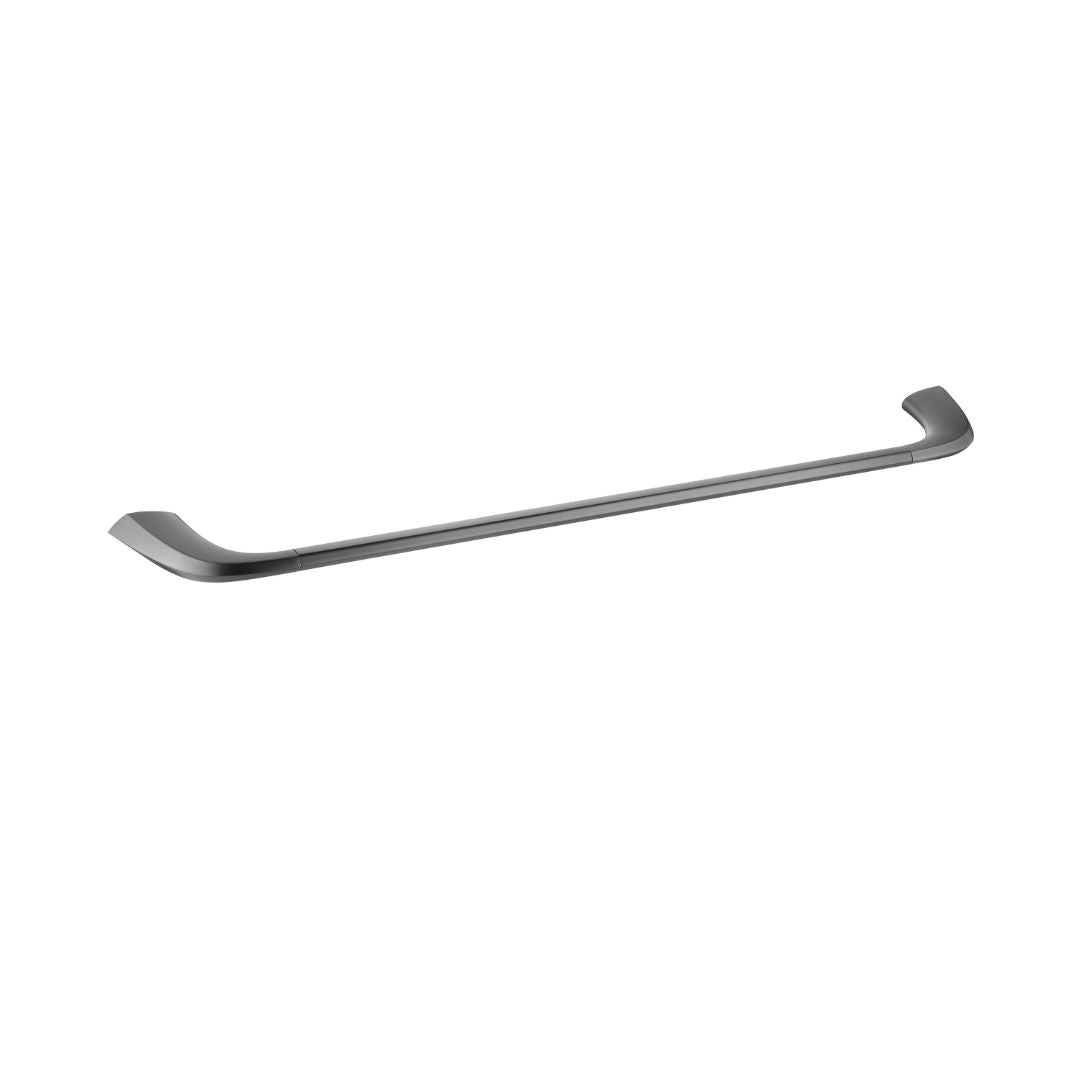 Gun metal single towel bar with sleek design, ideal for bathroom organization, from BEACON towel hangers and hooks collection.