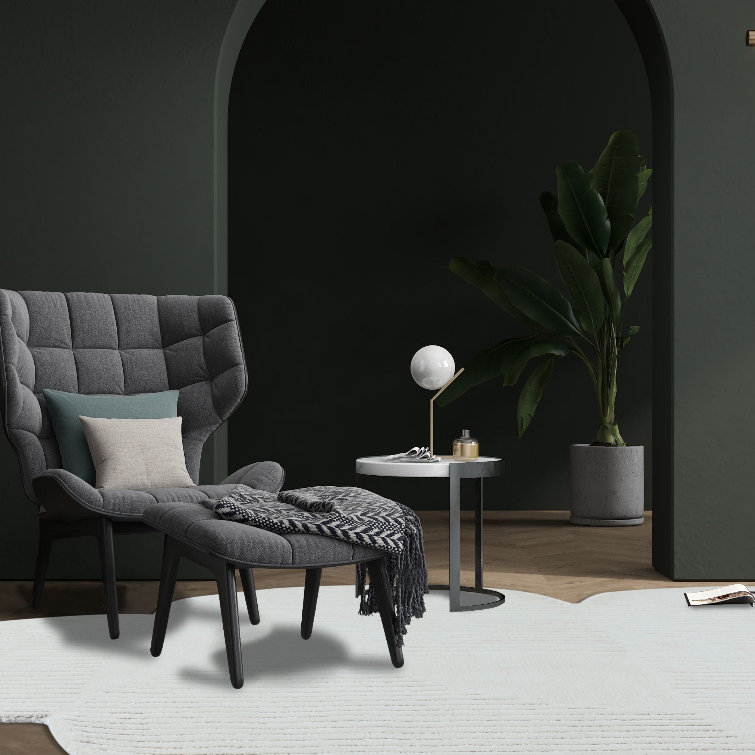 Beige Kaleidoscope Wool Rug measuring 250x150 cm by Javi, featuring intricate patterns and a soft textured surface.